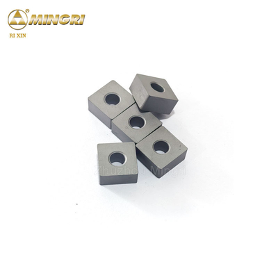 Sertlik 12.7*12.7*6.5mm Chian Çakmak Makinesi Tungsten Karbid Ek / Tungsten Karbid İpuçları Taş Kesim için